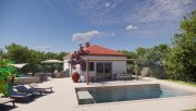 Ag. Triada bei Rethymno Kreta, Agia Triada: Villa mit privatem Pool und traumhaften Meer- und Bergblick zu verkaufen Haus kaufen